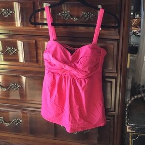 0214 Alex Marie Pink Tankini Swim Top only; VGUC size 8